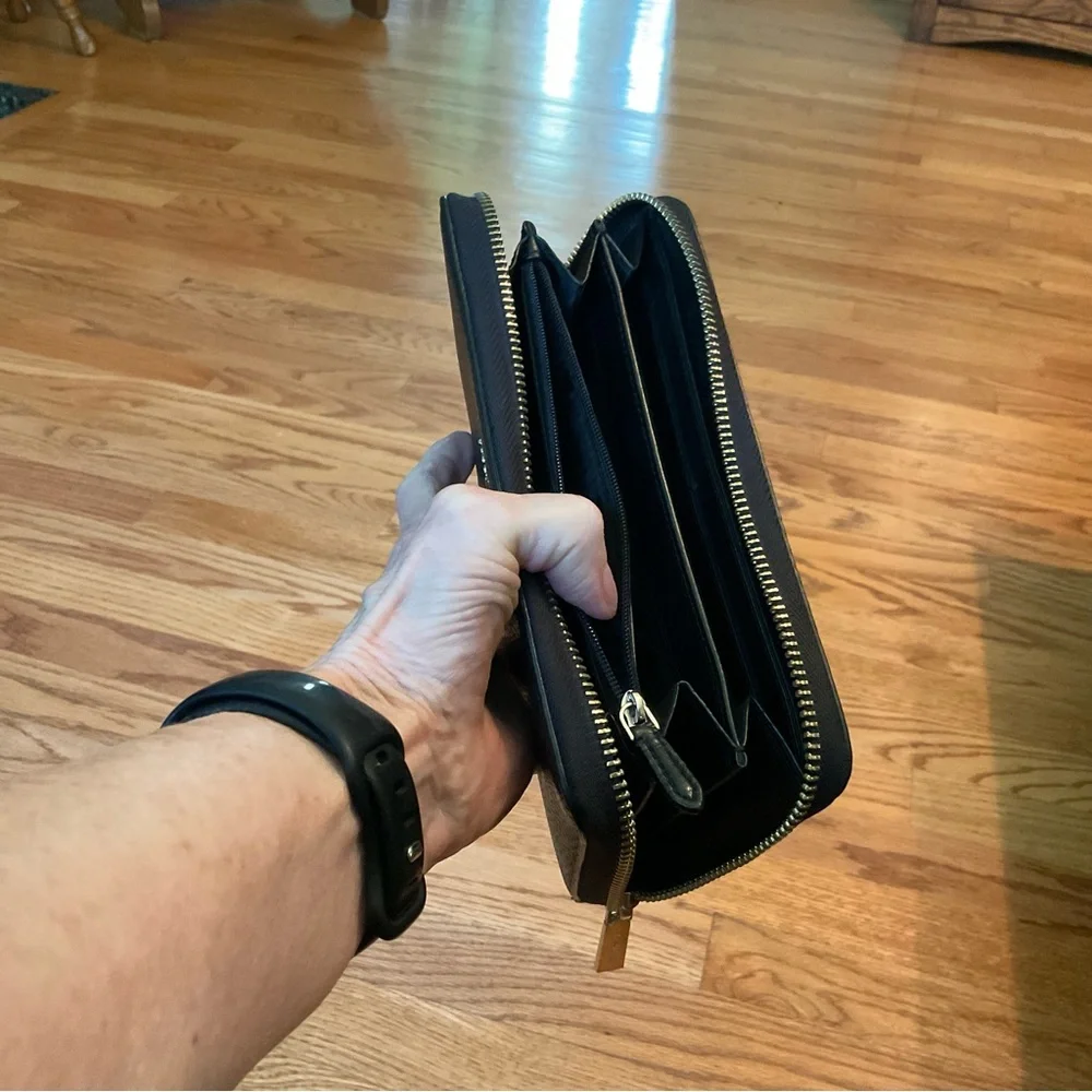 Kate Spade Black Pebble Leather Bag and Matching Wallet